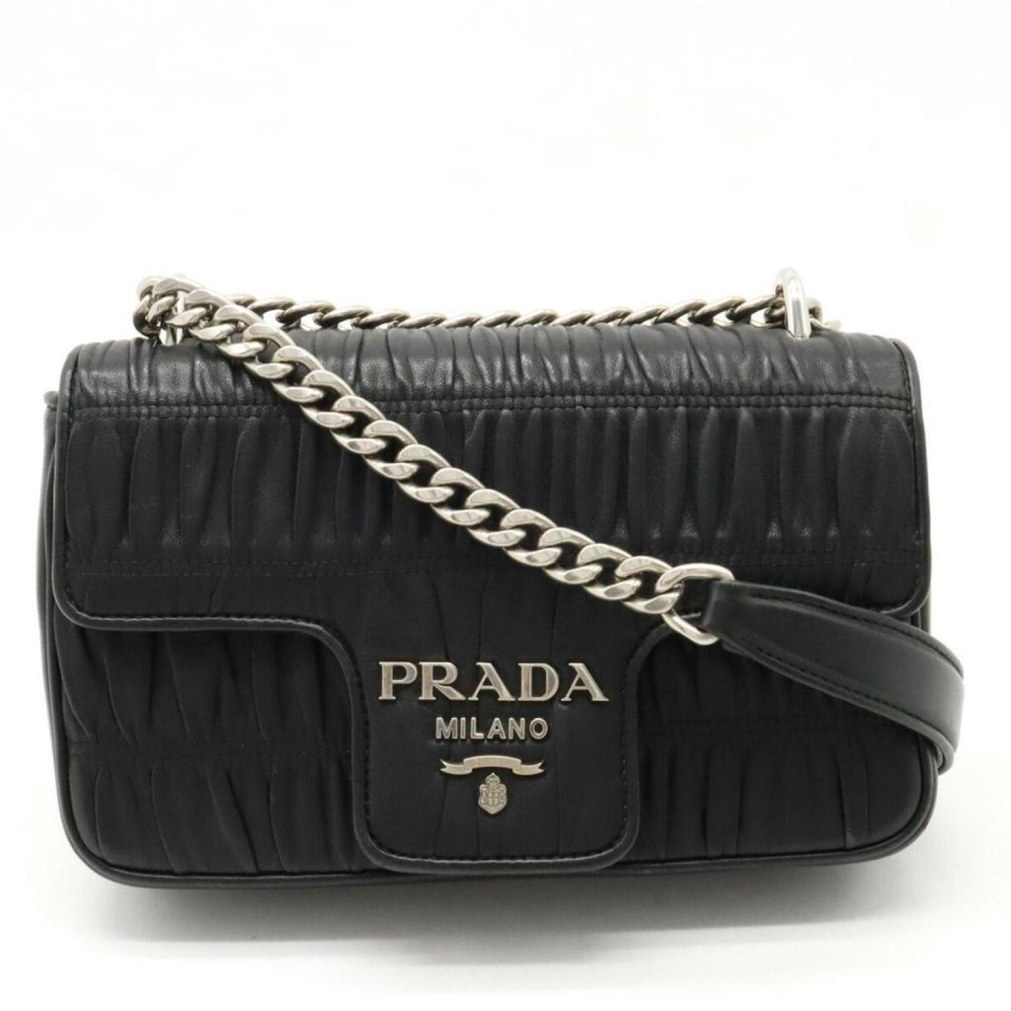 Prada Nappa Gauffré Leather Shoulder Bag (Pre-Owned)