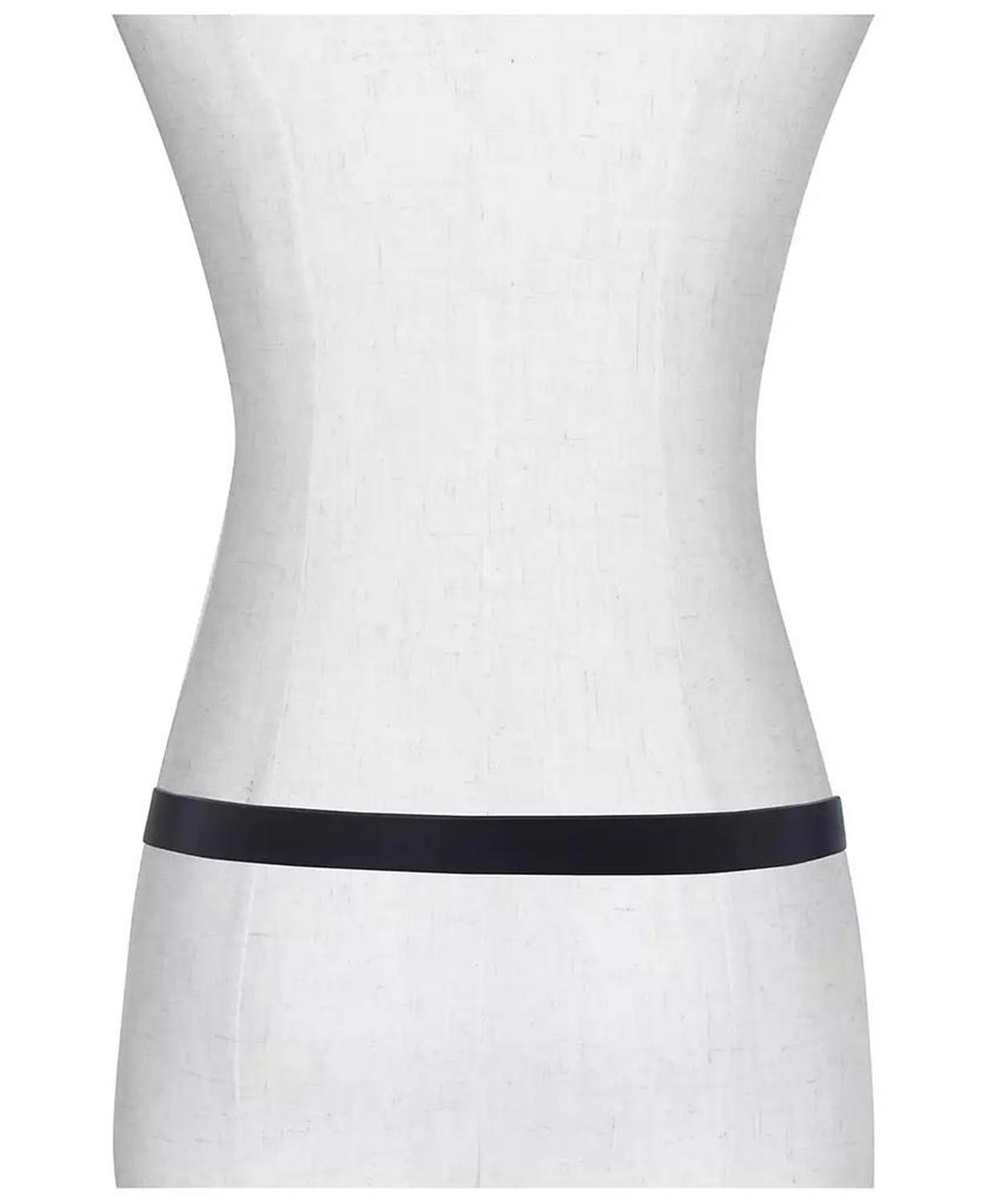 Micheal Kors Women's Plaque Leather Belt