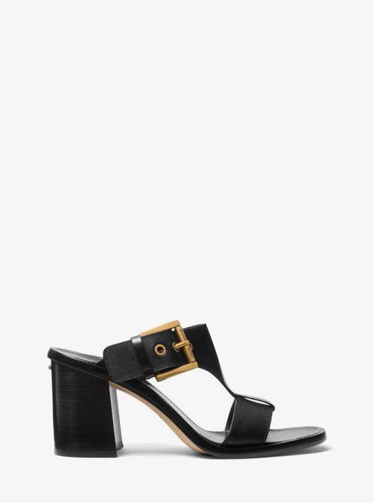Irene Leather Block Heel Sandal
