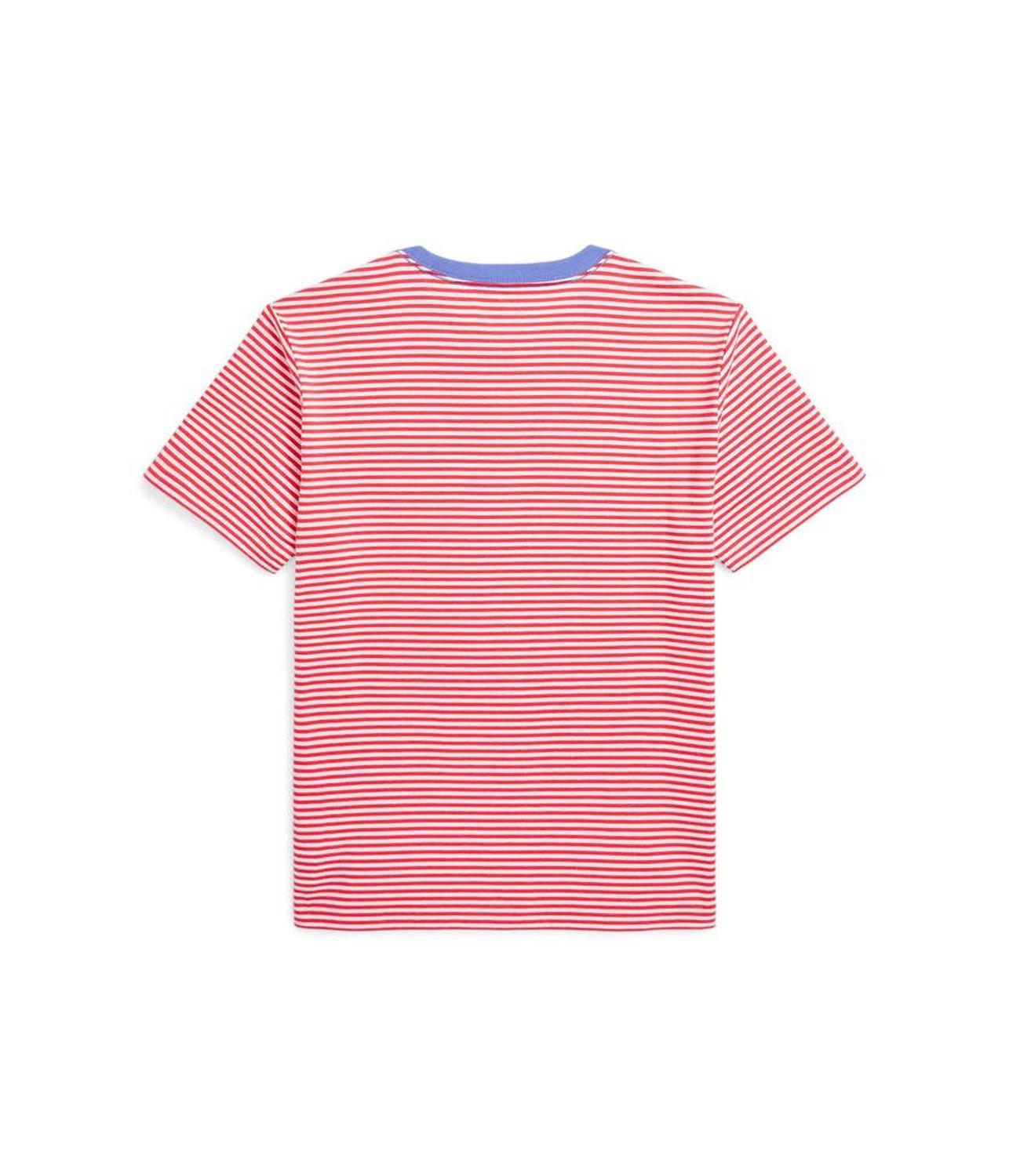 Striped Cotton Jersey Pocket Tee (Big Kid)
