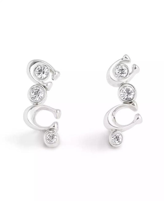 Faux Stone Signature C Stone Crawler Earrings