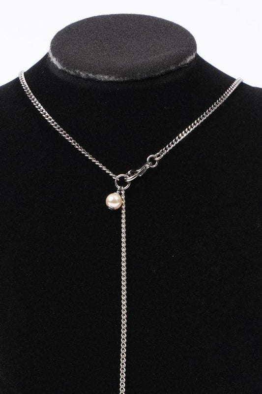 Chanel Logo Necklacce / Multi Colour Base Metal