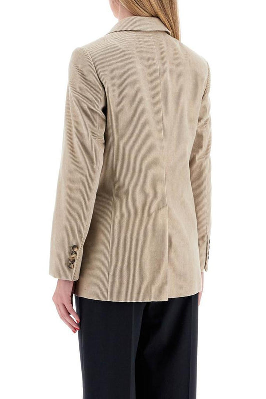 Single-Breasted Corduroy Blazer