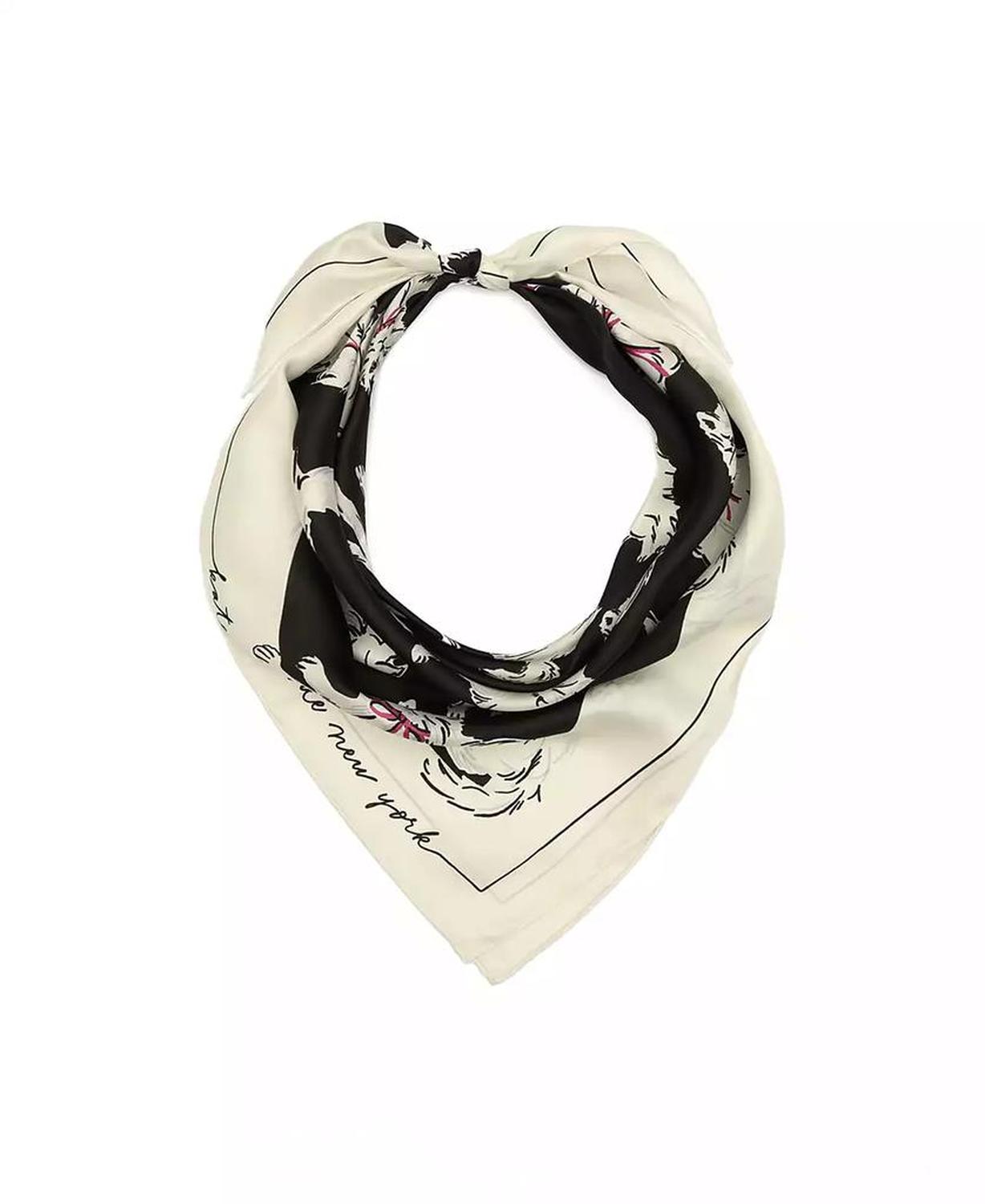 Women's Pretty Kitty Silk Square Scarf