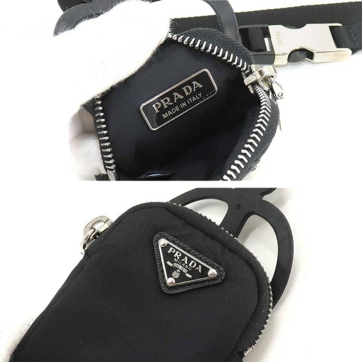 Prada Re-Nylon Synthetic Clutch Bag (Pre-Owned)