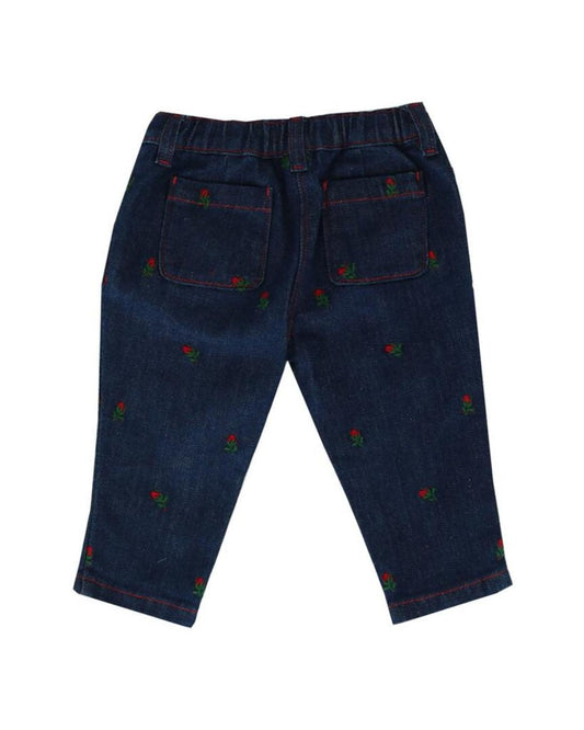 Gucci Rose Printed Denim Pant