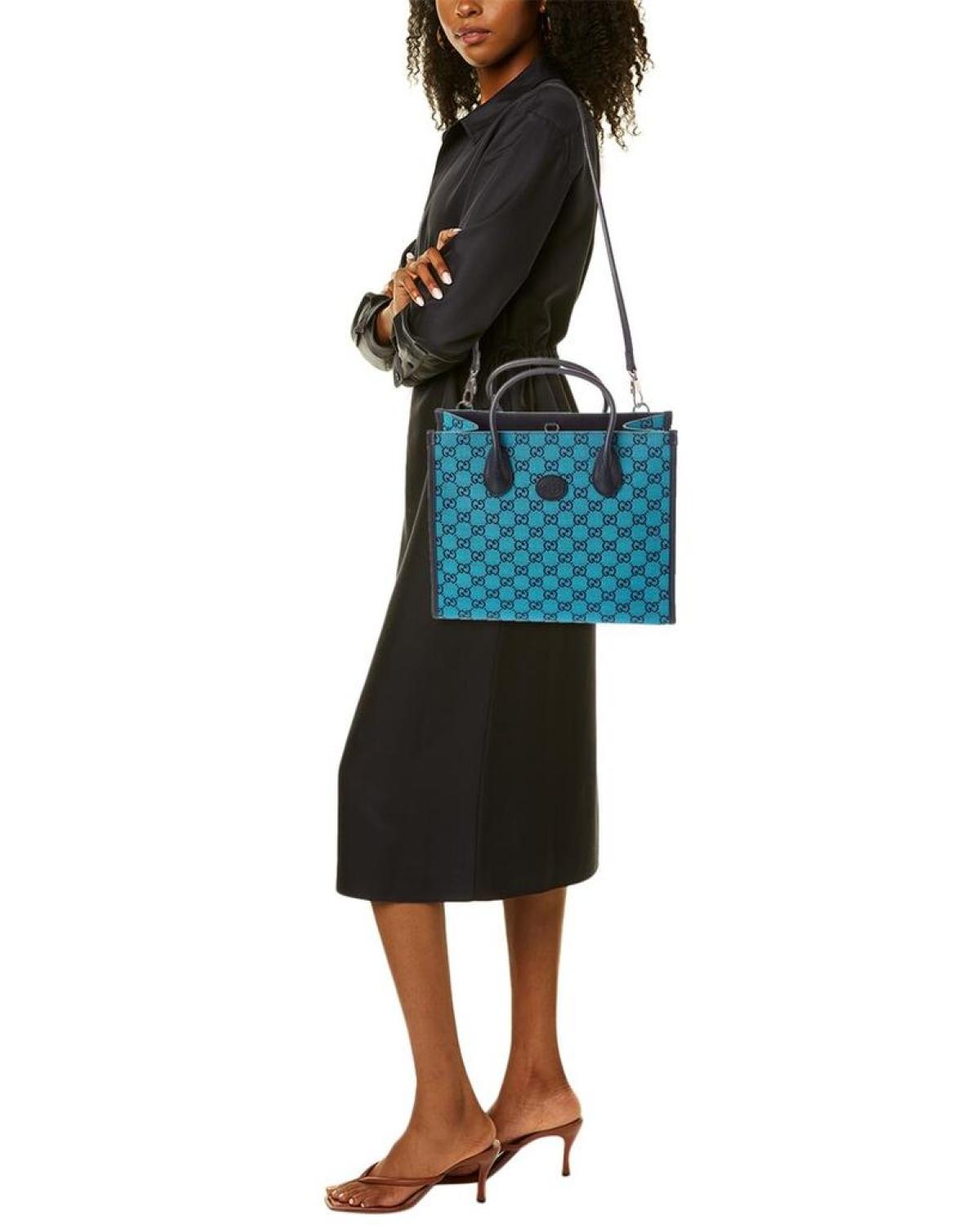 Gucci Small GG Canvas & Leather Tote