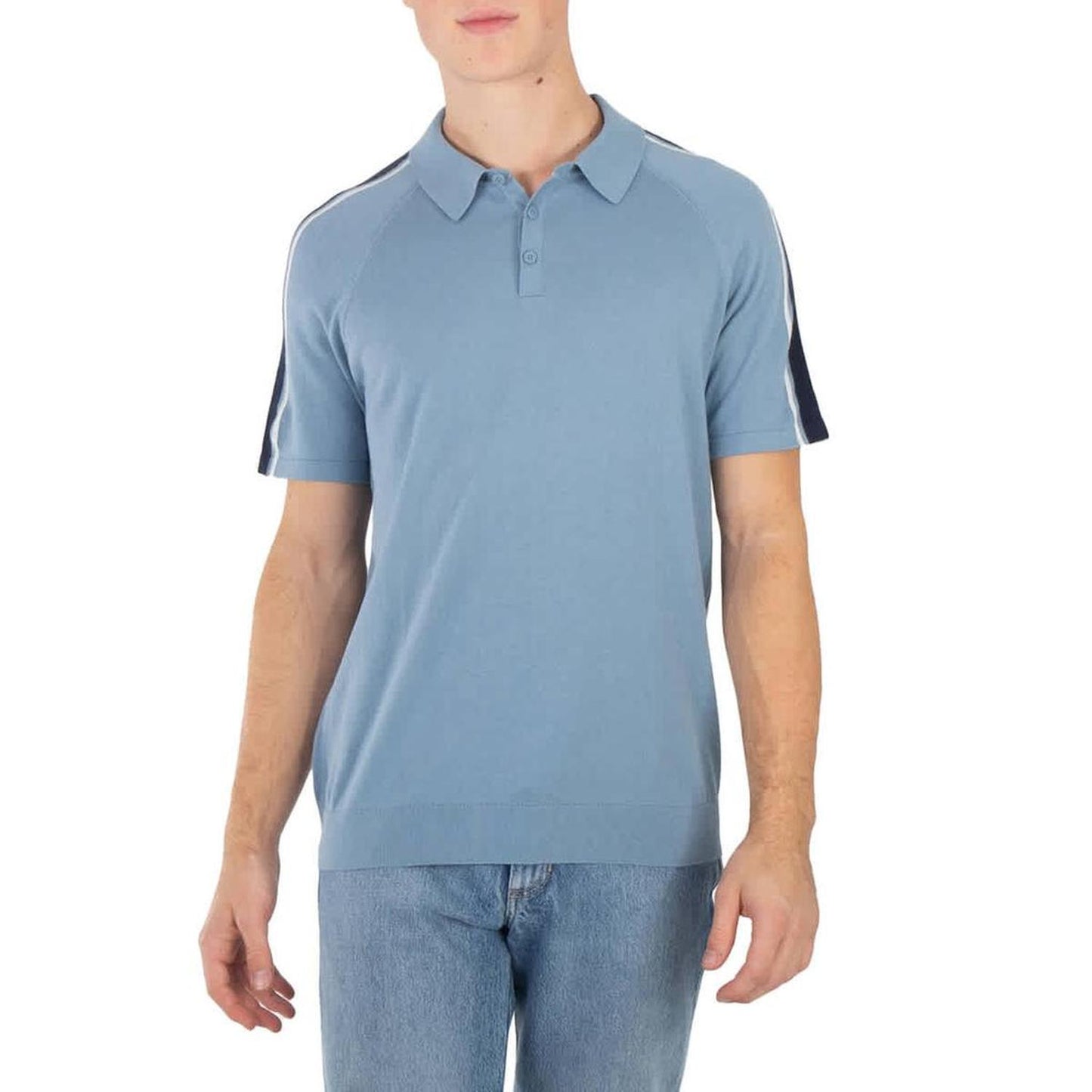 Stripe Polo Shirt, Size Large