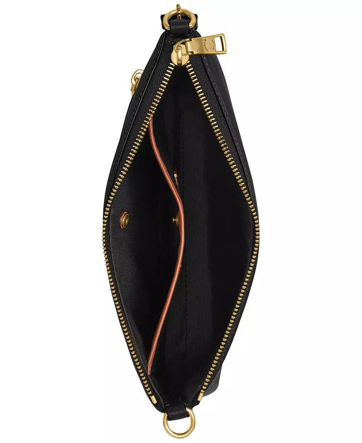 Refined Pebble Leather Legacy Zip Top Smal Crossbody