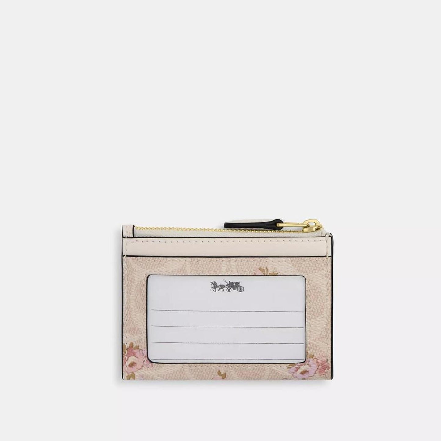 Mini Skinny Id Case In Signature Canvas With Floral Print