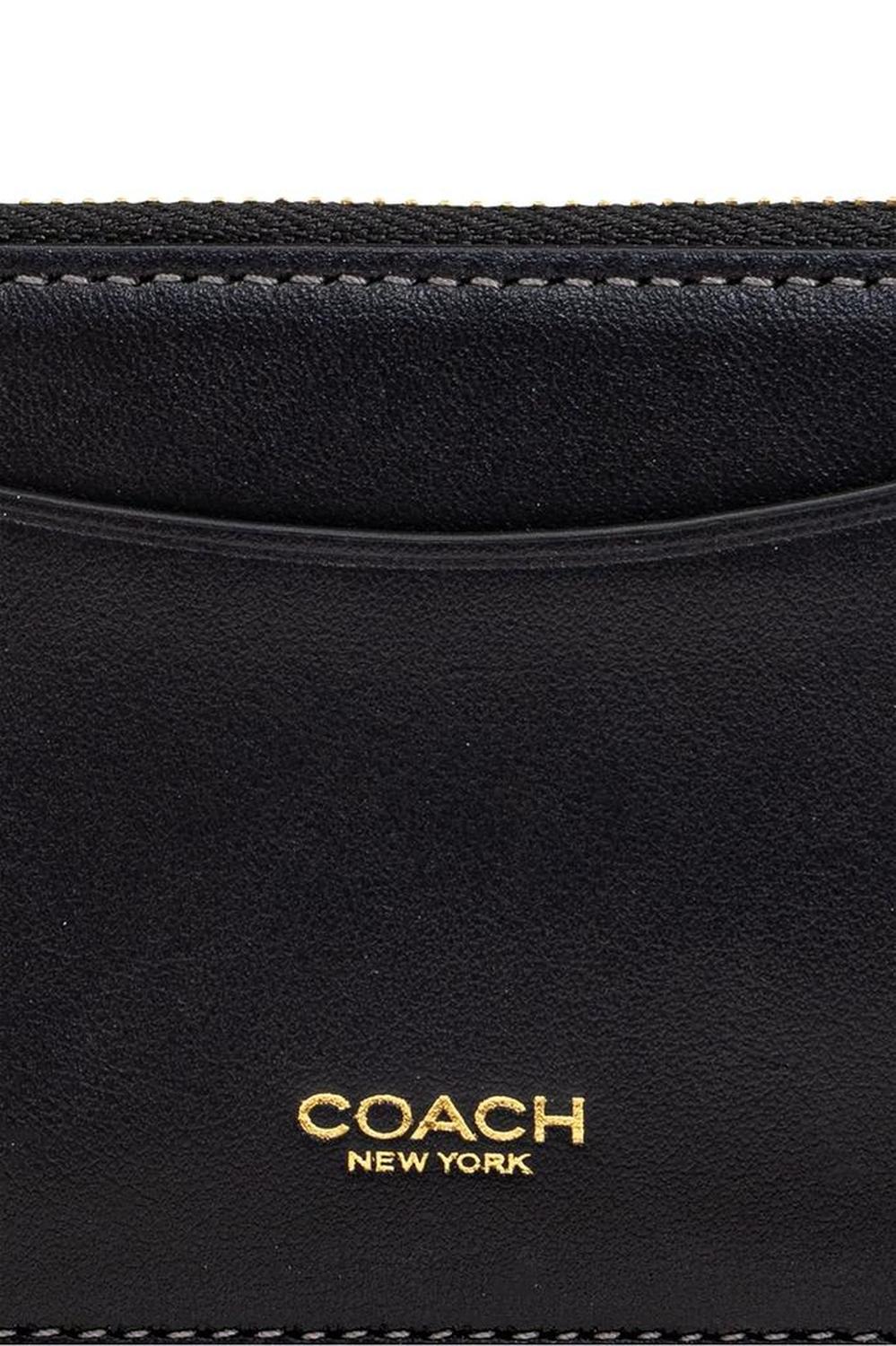 Coach Logo Detailed Zip-Up Wallet