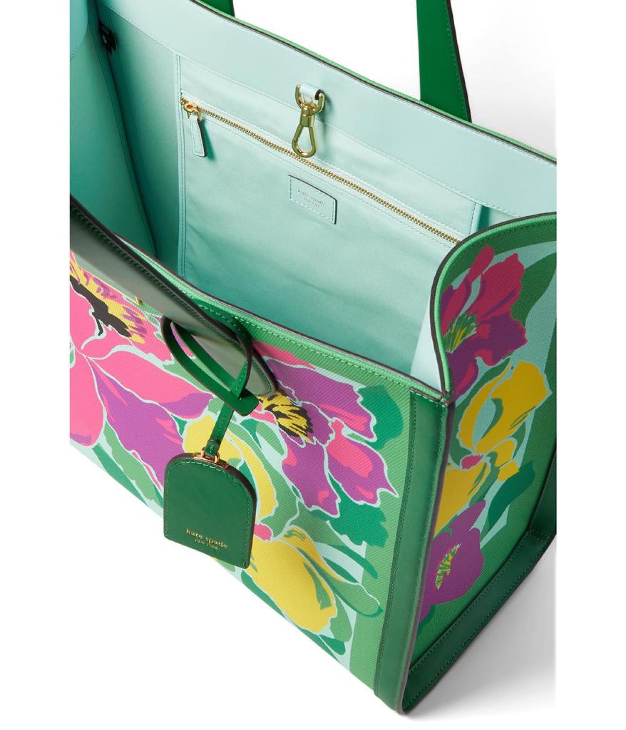 Manhattan Orchid Bloom Canvas Over The Shoulder Tote