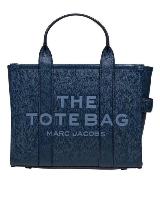 Medium Tote Bag In Blue Leather