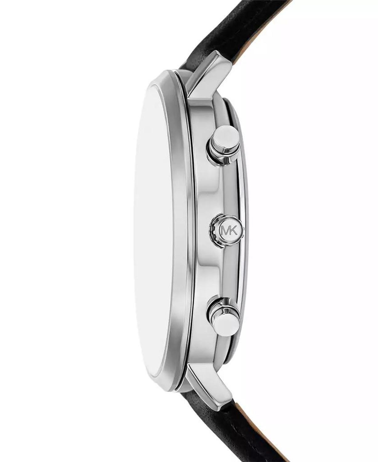Men's Blake Multifunction Black Leather Watch, 42mm