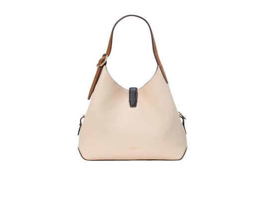 Deco Colorblocked Pebbled Leather Medium Crossbody Tote