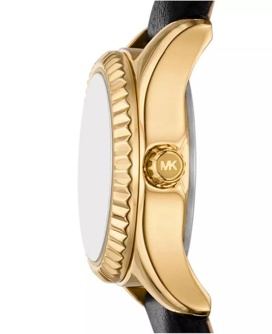 Women's Lexington Black Leather Watch, 19mm