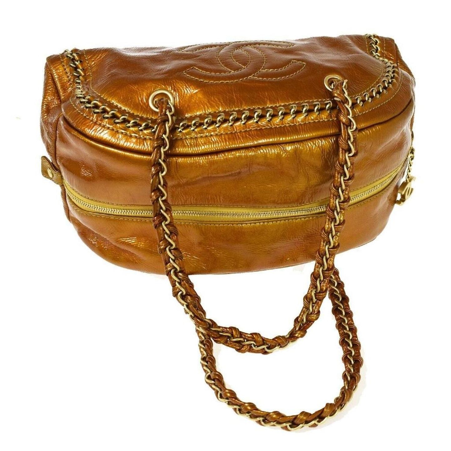 Chanel Luxury Line Patent Leather Shoulder Bag (Pre-Owned)