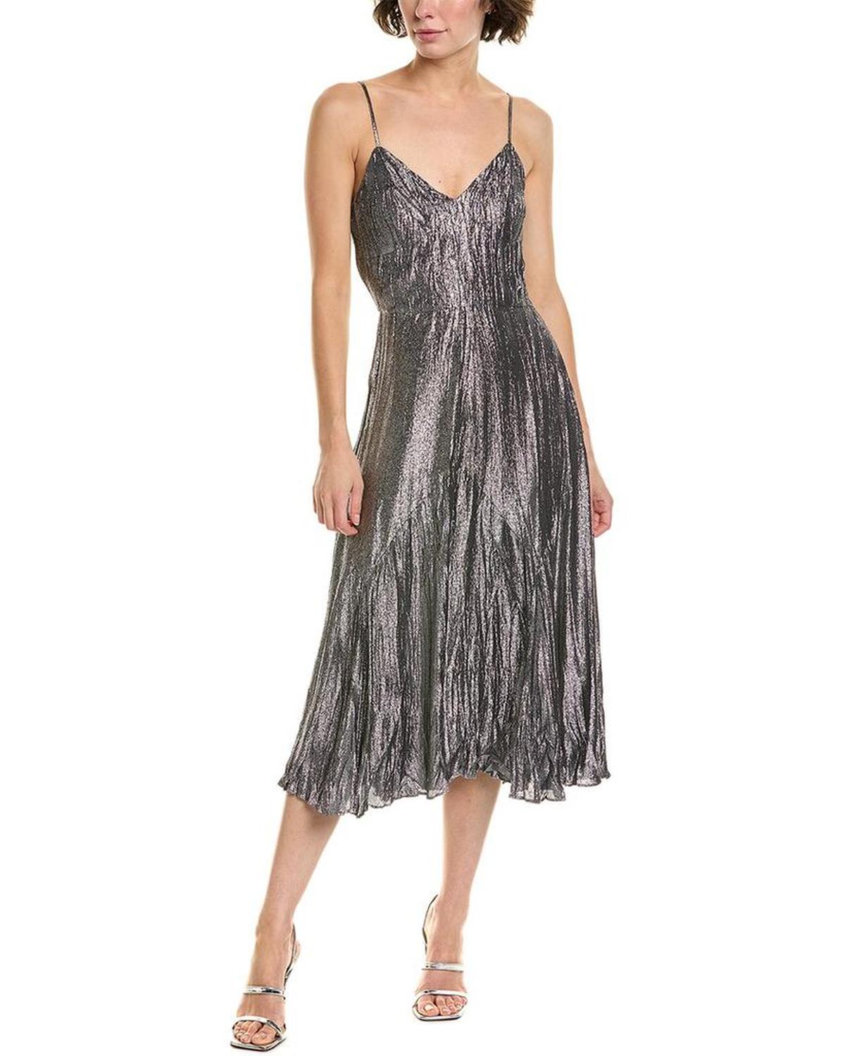 Crushed Silk-Blend Slip Dress