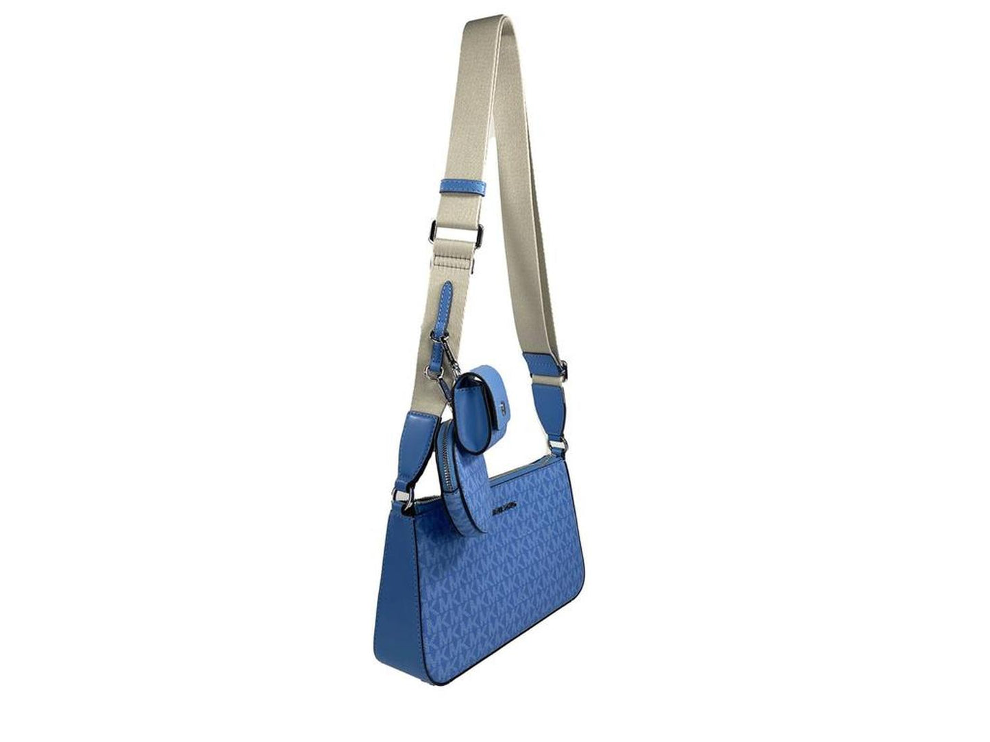 Jet Set Signature PVC Crossbody Tech Attachment Bag Purse Women's blue