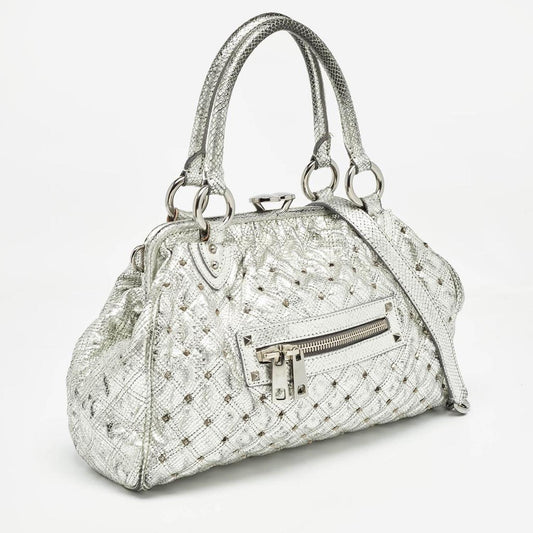 Marc Jacobs Textured Quilted Leather Stam Satchel