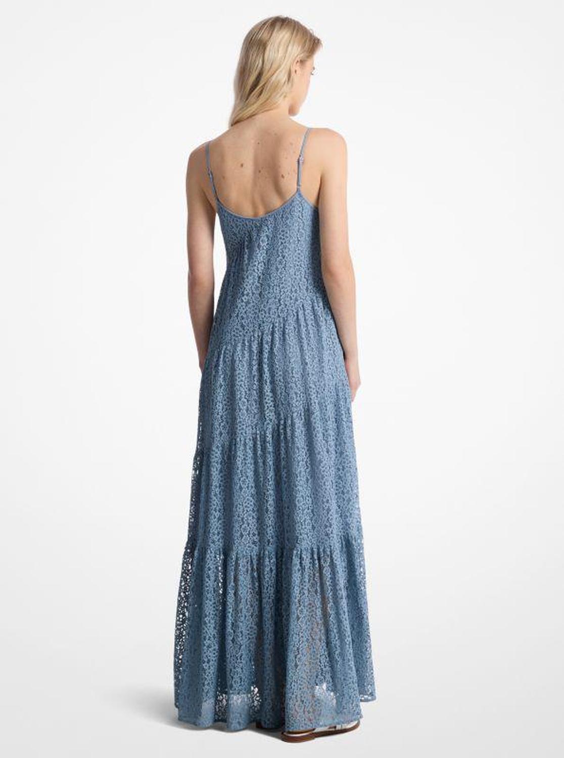 Floral Lace Tiered Slip Dress