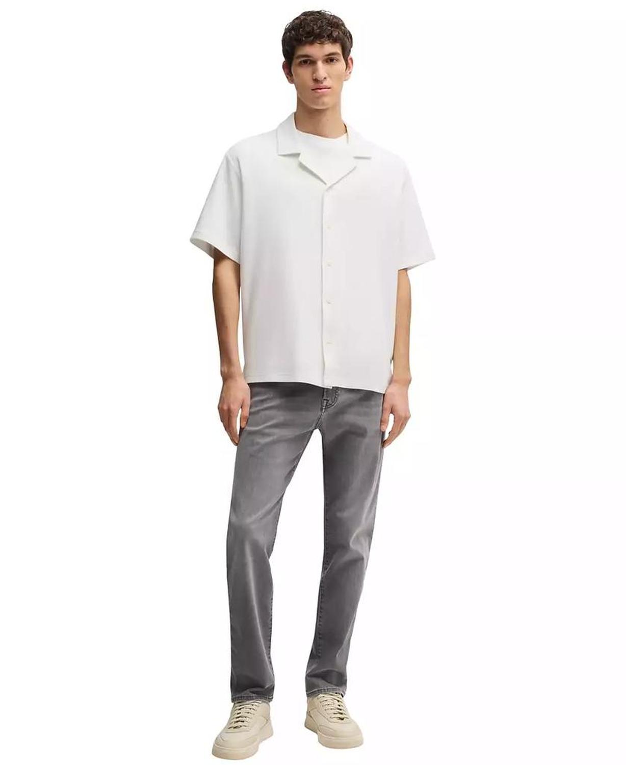 Men's Waffle Cotton Relaxed-Fit Shirt