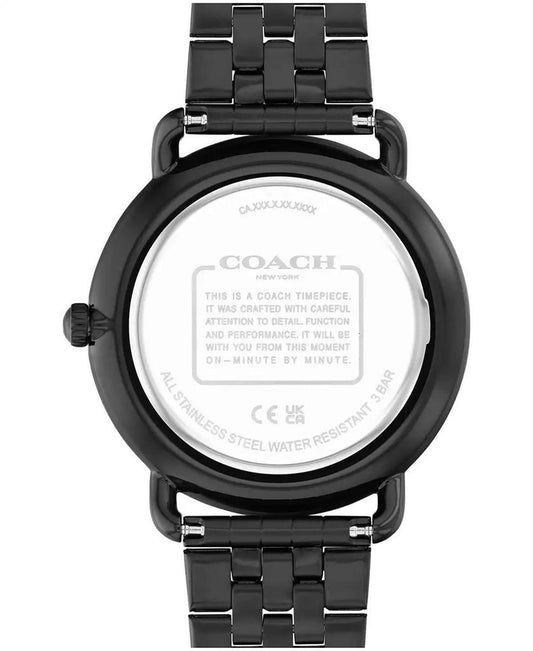 Men's Elliot Ionic Plated Black Stainless Steel Bracelet Watch, 43mm