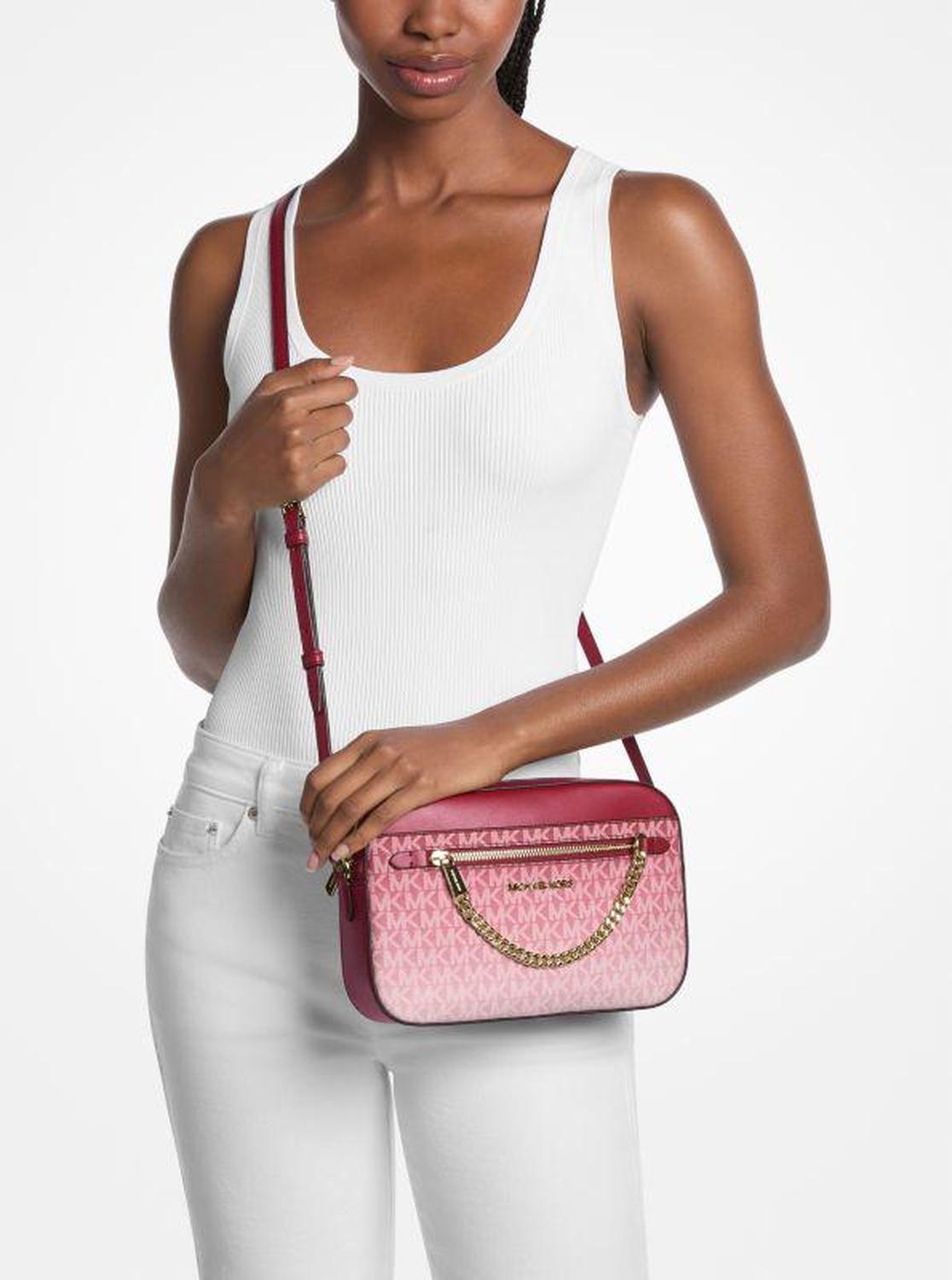 Jet Set Large Ombré Signature Logo Crossbody Bag