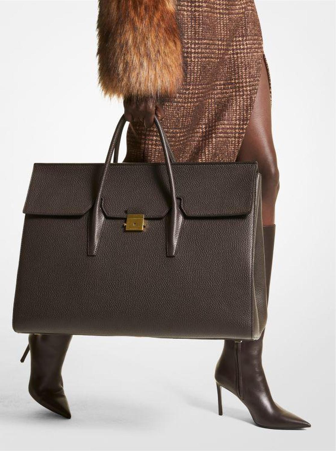 Campbell Extra-Large Pebbled Leather Weekender Bag