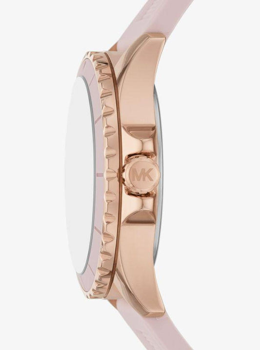 Oversized Everest Rose Gold-Tone and Silicone Watch
