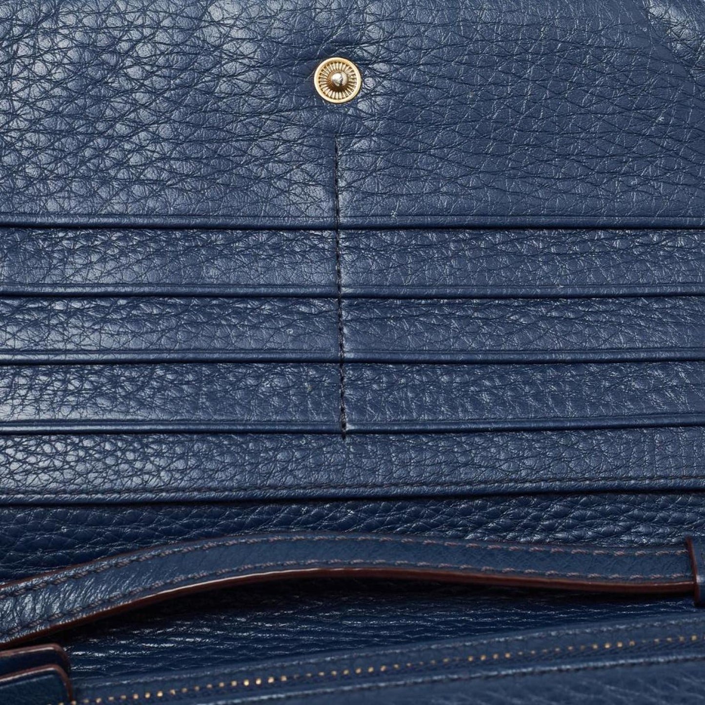 Marc Jacobs Navy Leather Recruit Wallet On Strap