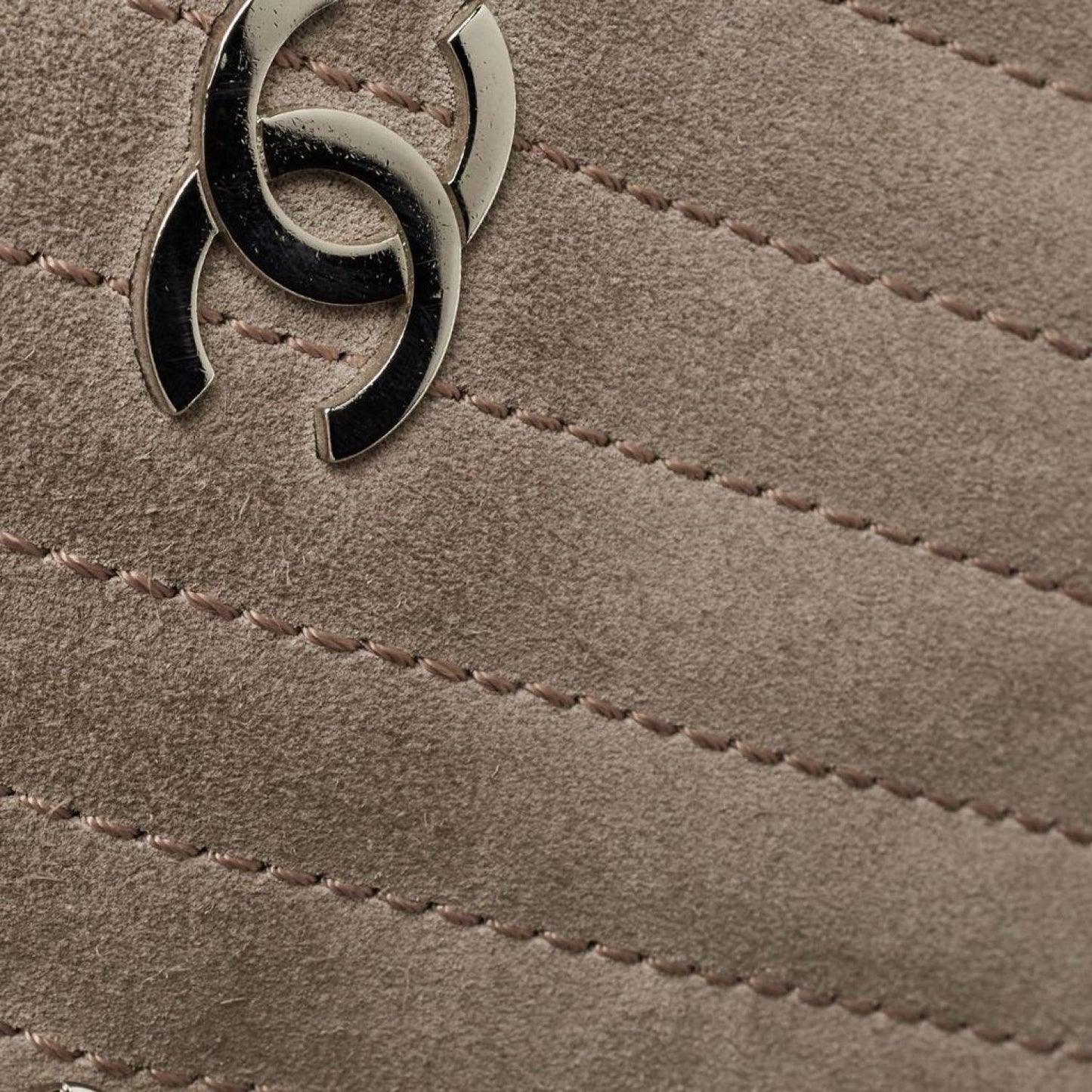 Chanel Vertical Quilted Suede Large Mademoiselle Tote