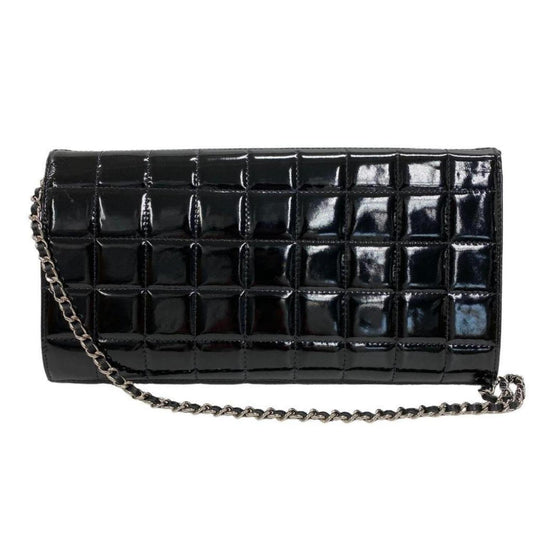 Chanel Chocolate Bar Patent Leather Shoulder Bag (Pre-Owned)