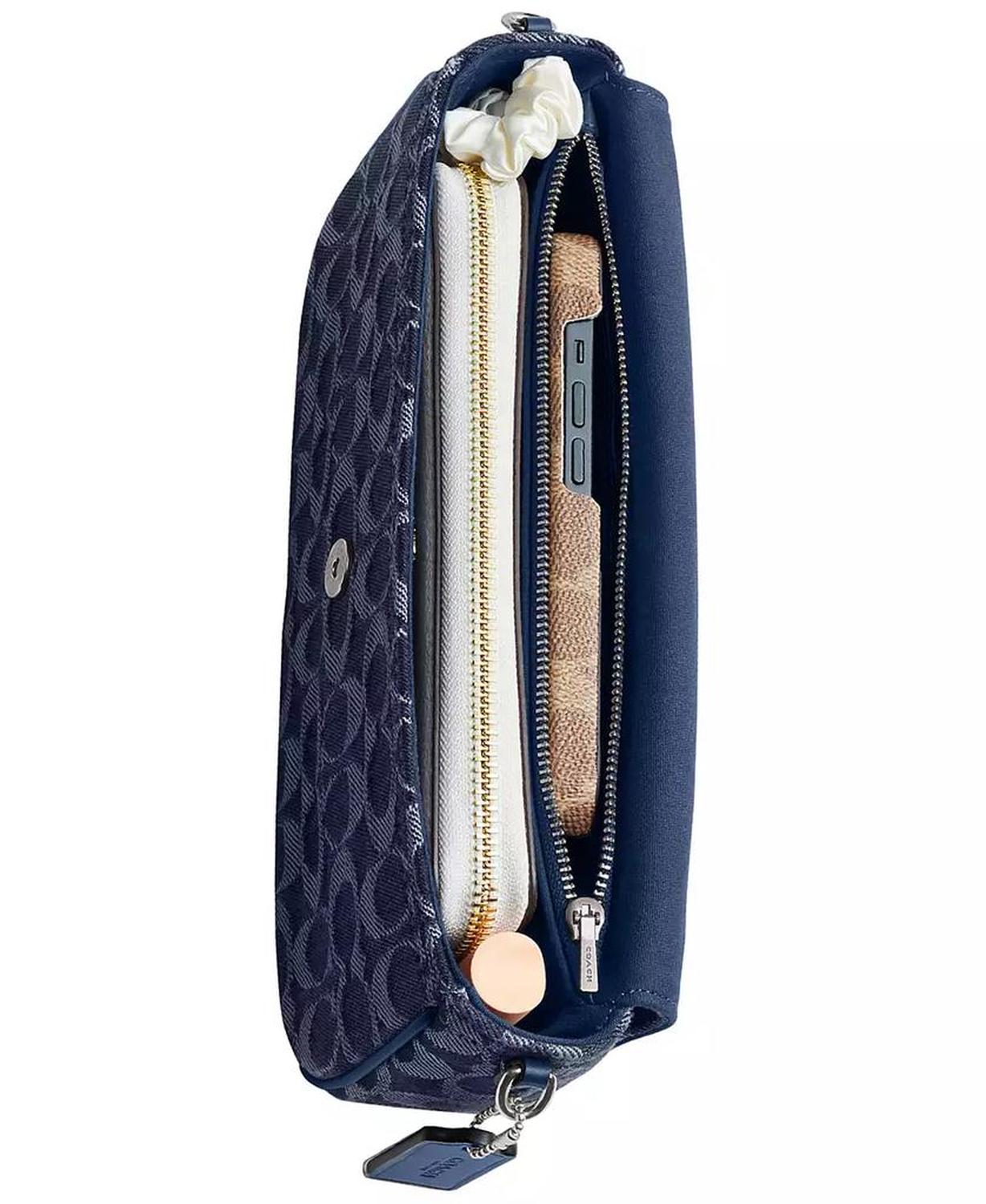 Brook Flap Small Chain Bag in Signature Denim