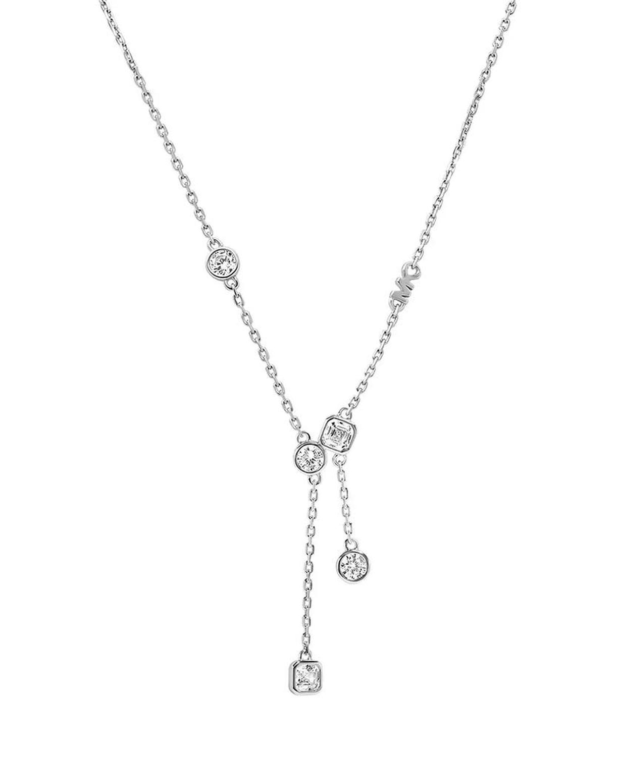 Brilliance Lariat Cubic Zirconia Y Pendant Necklace