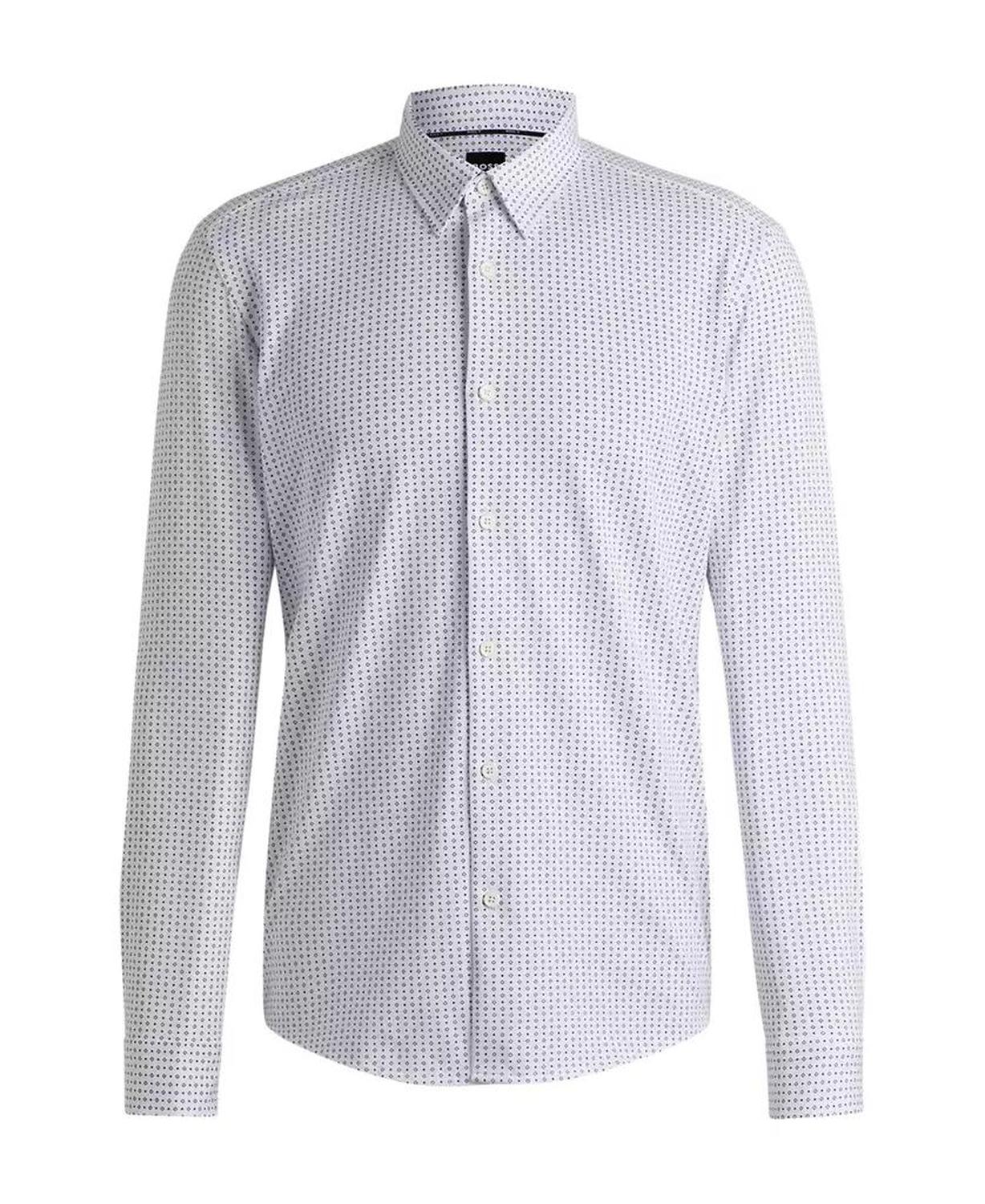 Men's Slim-Fit Printed Dress Shirt
