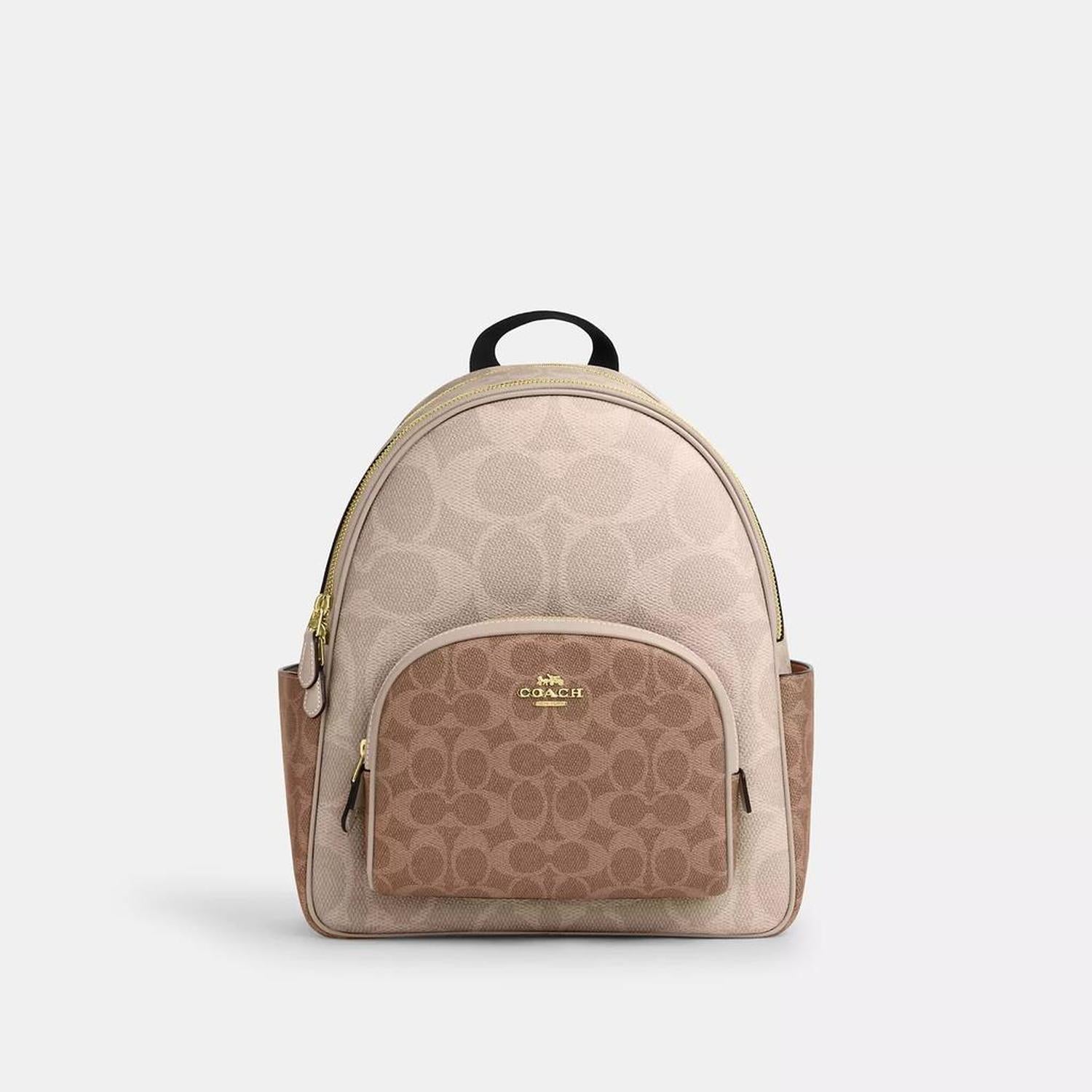 backpack purse coach backpack Court Backpack In Blocked Signature Canvas