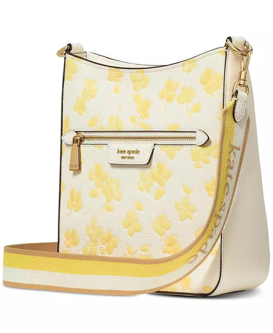 Hudson Spring Pansies Messenger Crossbody