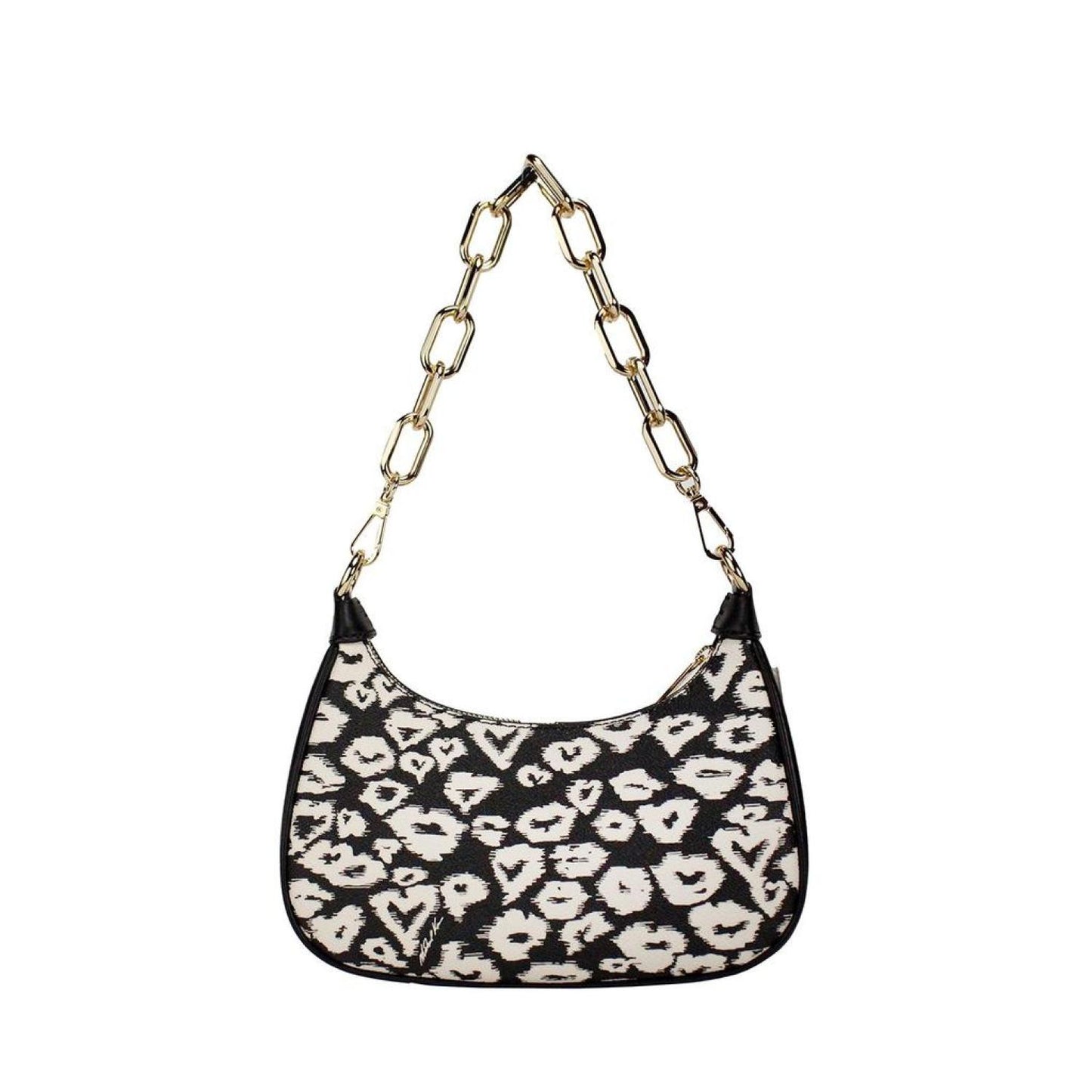 Michael Kors Cora Medium Heart Print PVC Zip Pouchette Crossbody Women's Bag