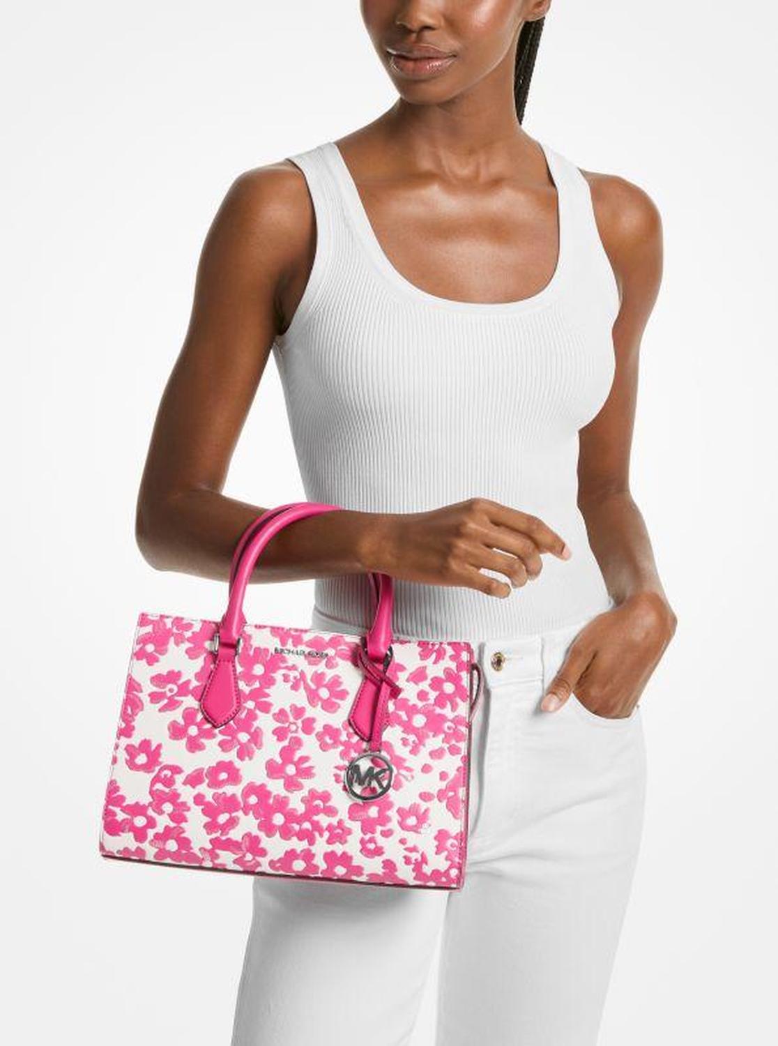 Sheila Medium Sequined Floral Print Satchel