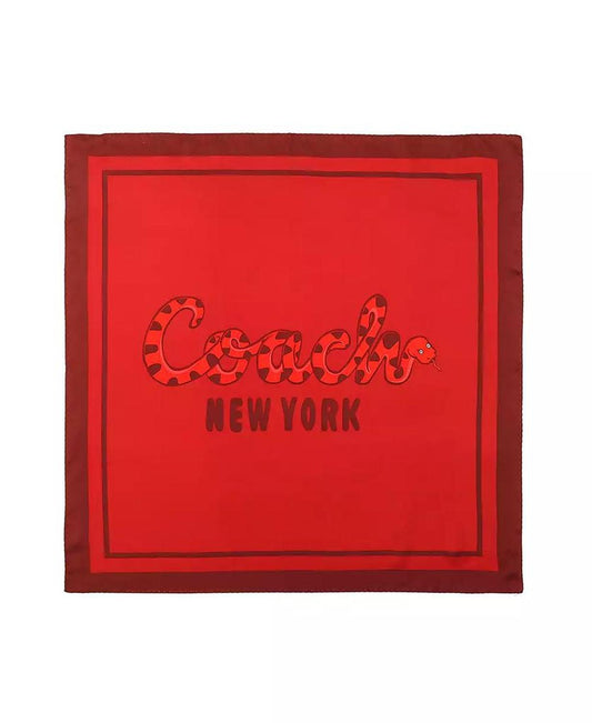 Women's Script Snake Printed Bandana Scarf