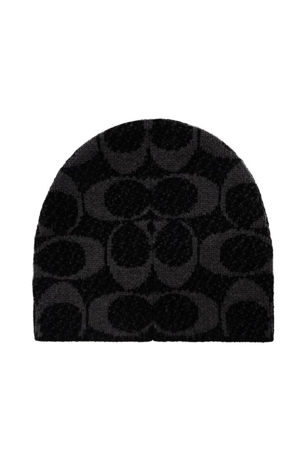 Coach Logo Monogram Knitted Beanie