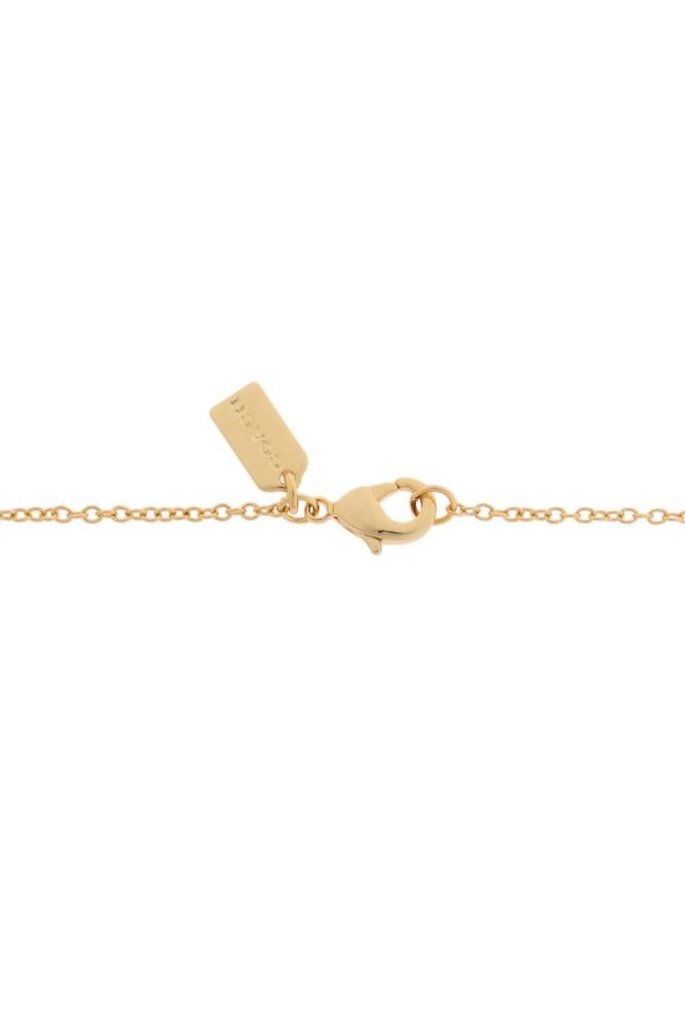 Coach Embellished Pendant Chain-Linked Necklace