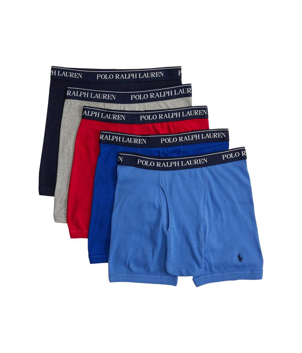 5 Pack Classic Fit Cotton Boxer Briefs
