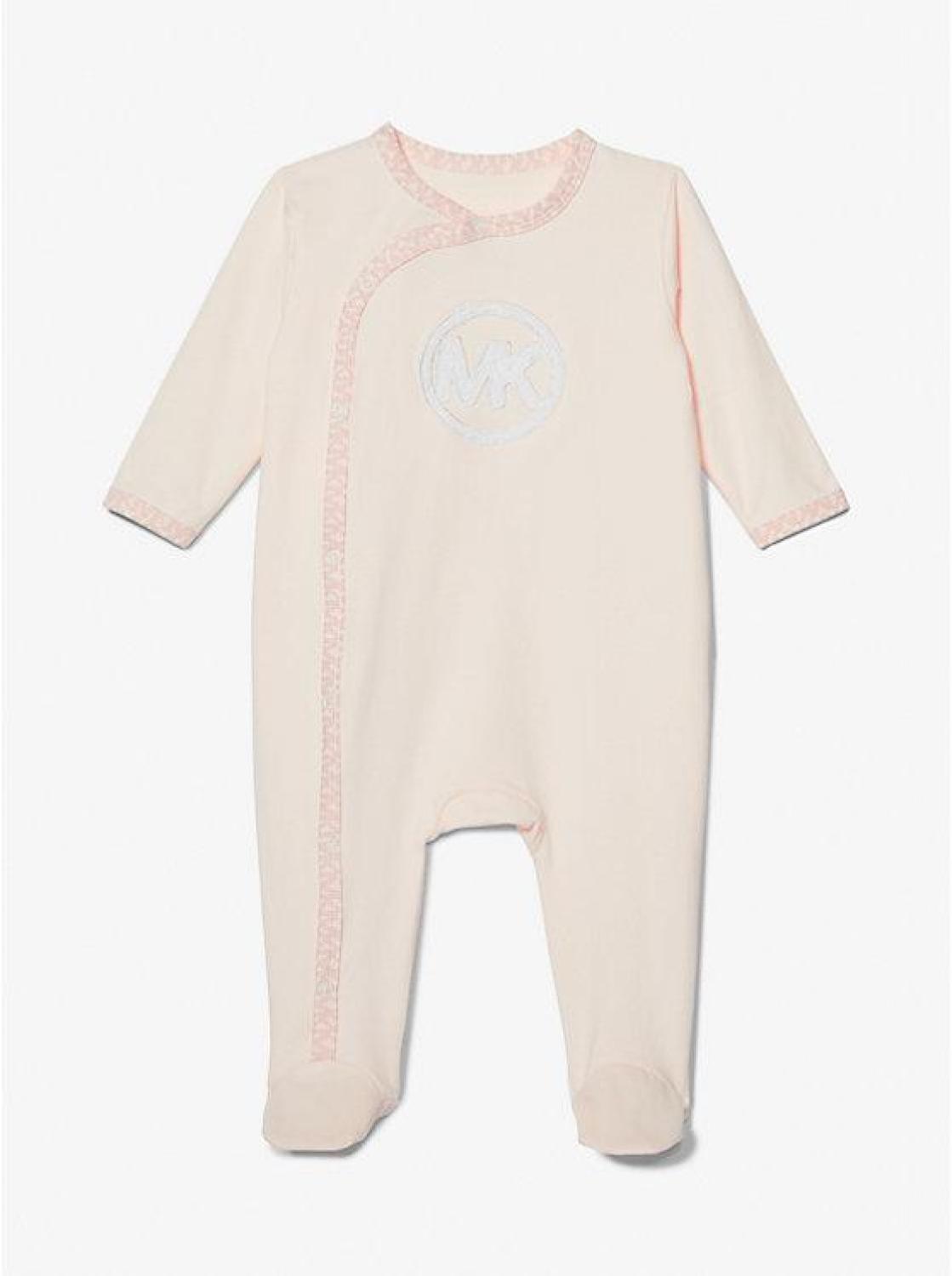 Logo Stretch Cotton Baby Onesie and Bib Gift Set