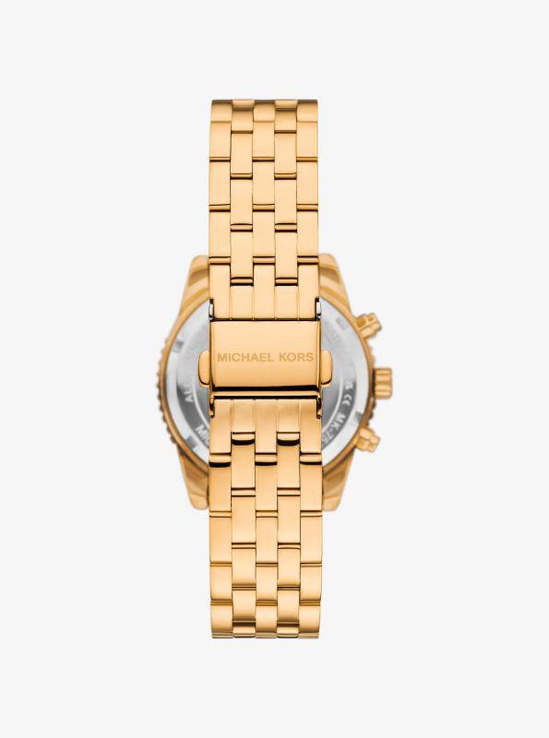 Mini Ritz Pavé Gold-Tone Watch
