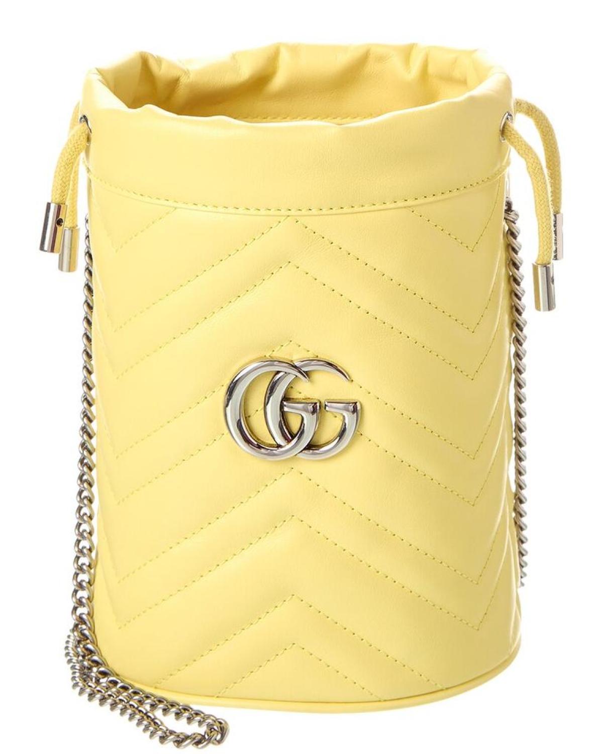 Gucci GG Marmont Mini Matelasse Leather Bucket Bag