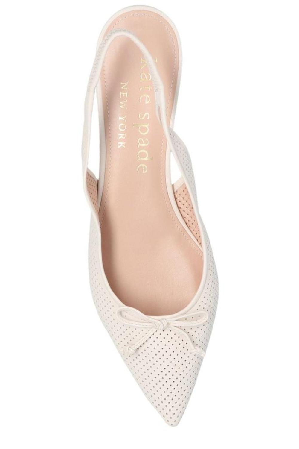 Kate Spade Perforated Bow Slingback Flats