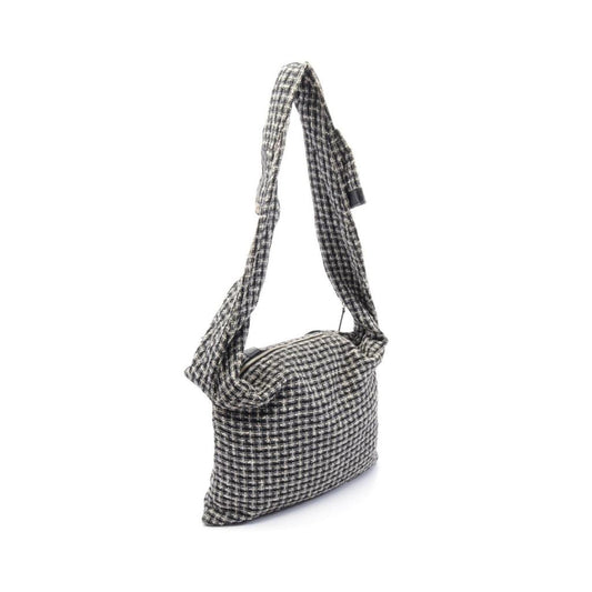 Girl Chanel Shoulder Bag Tweed Lambskin White Gold Hardware