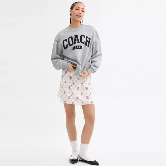 Sporty Signature Boyfriend Crewneck Sweatshirt